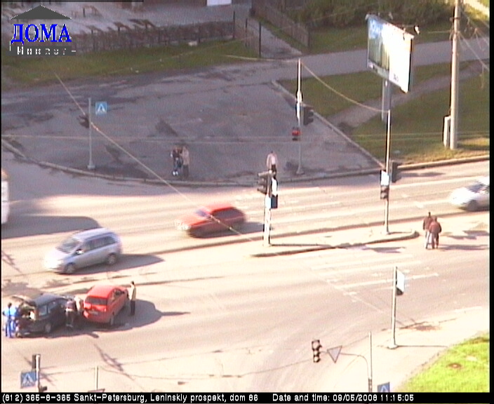 Web Camera Cross road: Leninnski prospekt - Desantnikov , Sankt Peterburg, Russia